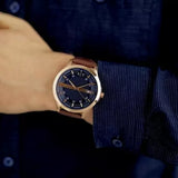 Armani Exchange Hampton Chronograph Blue Dial Brown Leather Strap Watch For Men - AX2172 Buy Now By Armani Exchange