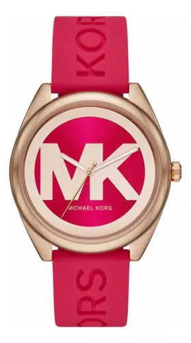 Michael Kors Janelle Three Hand Red Dial Red Rubber Strap Watch For Women - MK7142 Buy Now By Michael Kors