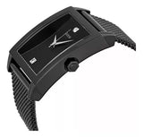 Guess Diamonds Black Dial Black Mesh Strap Watch for Men - W0298G1 Buy Now By Guess