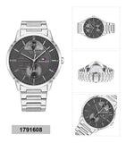 Tommy Hilfiger Hunter Grey Dial Silver Steel Strap Watch for Men - 1791608 Buy Now By Tommy Hilfiger