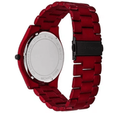 Michael Kors Slim Runway Quartz Black Dial Red Steel Strap Watch for Men - MK8712 Buy Now By Michael Kors