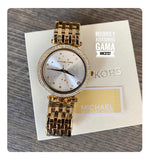 Michael Kors Darci White Dial Gold Steel Strap Watch for Women - MK3727 Buy Now By Michael Kors
