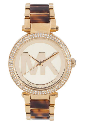Michael Kors Parker Chronograph Gold Dial Two Tone Steel Strap Watch for Women - MK6109 Buy Now By Michael Kors