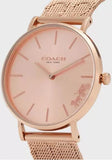 Coach Perry Rose Gold Dial Rose Gold Mesh Bracelet Watch for Women - 14503343 Buy Now By Coach