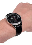 Tommy Hilfiger Luke Quartz Black Dial Black Leather Strap Watch for Men - 1791117 Buy Now By Tommy Hilfiger