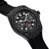Guess Legacy Black Dial Black Rubber Strap Watch For Men - W1048G2 Buy Now By Guess