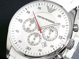 Emporio Armani Sport Chronograph White Dial White Silicone Strap Watch For Men - AR5859 Buy Now By Emporio Armani