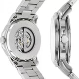 Fossil Grant Automatic Skeleton Black Dial Silver Steel Strap Watch for Men - ME3103 Buy Now By Fossil