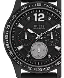 Guess Fleet Chronograph Black Dial Black Rubber Strap Watch for Men - W0971G1 Buy Now By Guess