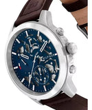 Tommy Hilfiger Henry Chronograph Blue Dial Brown Leather Strap Watch For Men -1710476 Buy Now By Tommy Hilfiger