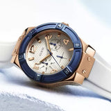 Guess Jet Setter White Dial White Rubber Strap Watch for Women - W0564L1 Buy Now By Guess