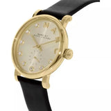 Marc Jacobs Baker Gold Dial Black Leather Strap Watch for Women - MBM1399 Buy Now By Marc Jacobs