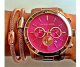 Michael Kors Runway Pink Dial Rose Gold Steel Strap Watch for Women - MK5931 Buy Now By Michael Kors