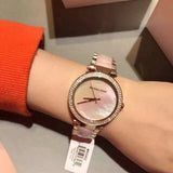 Michael Kors Parker Mother of Pearl Pink Dial Two Tone Steel Strap Watch for Women - MK6402 Buy Now By Michael Kors