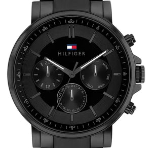 Tommy Hilfiger Tyson Chronograph Black Dial Black Steel Strap Watch For Men - 1710590 Buy Now By Tommy Hilfiger