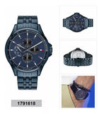 Tommy Hilfiger Shawn Quartz Blue Dial Blue Steel Strap Watch for Men - 1791618 Buy Now By Tommy Hilfiger