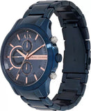 Armani Exchange Hampton Chronograph Blue Dial Blue Steel Strap Watch For Men - AX2430 Buy Now By Armani Exchange
