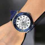 Guess Force White Dial Blue Rubber Strap Watch For Men - W0674G4 Buy Now By Guess