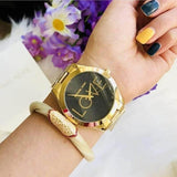 Michael Kors Slim Runway Black Dial Gold Steel Strap Watch for Women - MK3803 Buy Now By Michael Kors