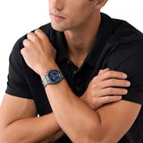 Michael Kors Accelerator Chronograph Blue Dial Grey Steel Strap Watch For Men - MK9111 Buy Now By Michael Kors