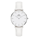 Daniel Wellington Petite Bondi White Dial White Leather Strap Watch For Women - DW00100190 Buy Now By Daniel Wellington