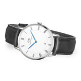 Daniel Wellington Dapper Sheffield White Dial Black Leather Strap Watch For Men - DW00100088 Buy Now By Daniel Wellington