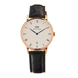 Daniel Wellington Dapper Reading White Dial Black Leather Strap Watch For Women - DW00100118 Buy Now By Daniel Wellington