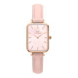 Daniel Wellington Quadro Pressed Mother of Pearl Pink Dial Pink Leather Strap Watch For Women - DW00100508 Buy Now By Daniel Wellington