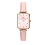 Daniel Wellington Quadro Pressed Mother of Pearl Pink Dial Pink Leather Strap Watch For Women - DW00100508 Buy Now By Daniel Wellington