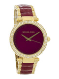 Michael Kors Parker Mother of Pearl Red Dial Two Tone Steel Strap Watch for Women - MK6427 Buy Now By Michael Kors