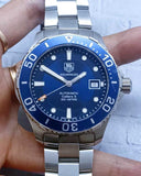 Tag Heuer Aquaracer Caliber 5 Automatic Blue Dial Silver Steel Strap Watch for Men - WAN2111.BA0822 Buy Now By Tag Heuer