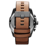 Diesel Mr. Daddy 2.0 Chronograph Silver Dial Brown Leather Strap Watch For Men - DZ7394 Buy Now By Diesel
