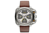 Diesel BAMF Chronograph Beige Dial Brown Leather Strap Watch For Men - DZ7343 Buy Now By Diesel