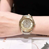 Michael Kors Runway Three Hand Quartz Gold Dial Brown Leather Strap Watch For Women - MK6999 Buy Now By Michael Kors