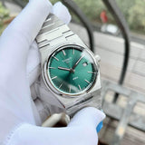 Tissot PRX Quartz Green Dial Steel Silver Steel Strap Watch for Men - T137.410.11.081.00 Buy Now By Tissot