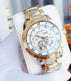 Bulova BVA Skeleton Silver Dial Two Tone Steel Strap Watch for Men - 98A230 Buy Now By Bulova