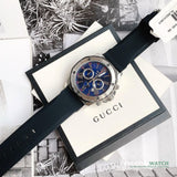 Bulova Marine Star Chronograph Black Dial Black Rubber Strap Watch for Men - 98B127 Buy Now By Bulova