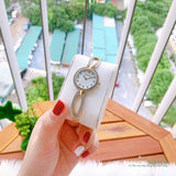 Bulova Crystal Collection Mother of Pearl Dial Gold Steel Strap Watch for Women - 98L225 Buy Now By Bulova