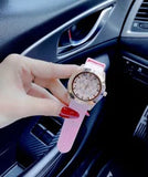Guess Clarity Gold Dial Pink Silicone Strap Watch for Women - GW0109L2 Buy Now By Guess