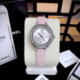 Swarovski Lovely Crystals Silver Dial Pink Leather Strap Watch for Women - 5261493 Buy Now By Swarovski