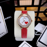 Swarovski Lovely Crystals Analog White Dial Red Leather Strap Watch for Women - 5297584 Buy Now By Swarovski