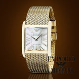 Emporio Armani Mother of Pearl Dial Gold Mesh Bracelet Watch For Men - AR2016 Buy Now By Emporio Armani
