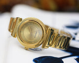 Versace V-Motif Gold Dial Gold Steel Strap Watch for Women - VERE00618 Buy Now By Versace