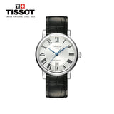 Tissot Carson Premium Automatic Lady Silver Dial Black Leather Strap Watch for Women - T122.207.16.033.00 Buy Now By Tissot