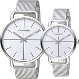 Calvin Klein Even Quartz White Dial Silver Steel Strap Watch for Women - K7B21126 Buy Now By Calvin Klein