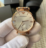 Emporio Armani Retro Silver Dial Two Tone Steel Strap Watch For Men - AR1677 Buy Now By Emporio Armani