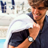 Emporio Armani Kappa Analog White Dial Two Tone Nylon Strap Watch For Men - AR80004 Buy Now By Emporio Armani