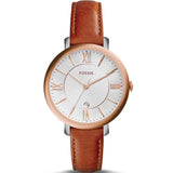 Fossil Jacqueline White Dial Brown Leather Strap Watch for Women - ES3842 Buy Now By Fossil