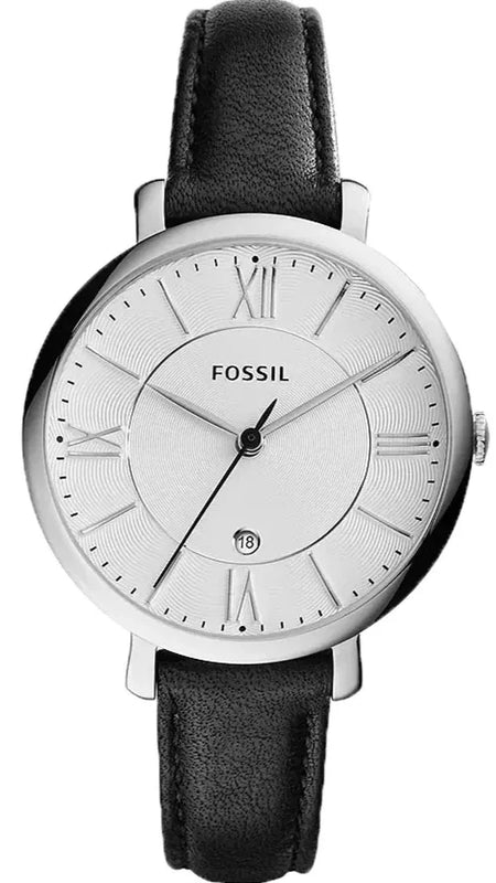 Fossil Jacqueline Quartz White Dial Black Leather Strap Watch for Women - ES3972 Buy Now By Fossil