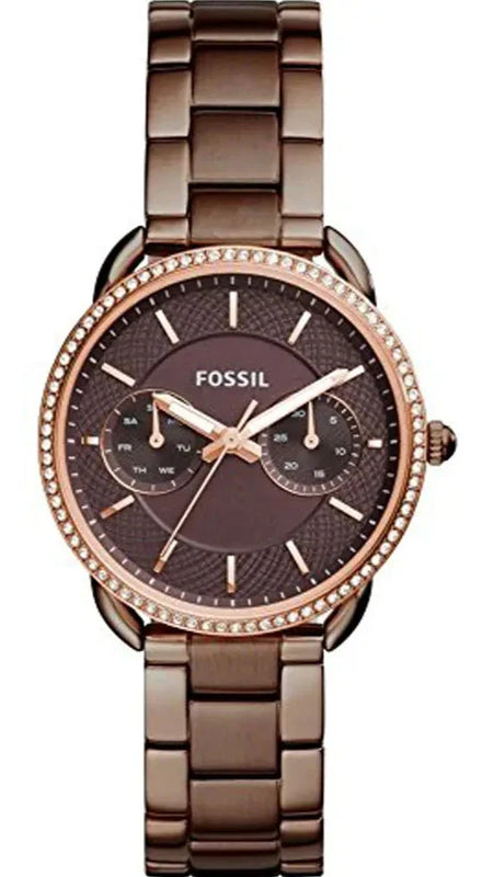 Fossil Tailor Analog Brown Dial Brown Steel Strap Watch for Women - ES4258 Buy Now By Fossil